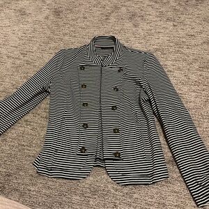 Tommy Hilfiger Navy and White Striped Top